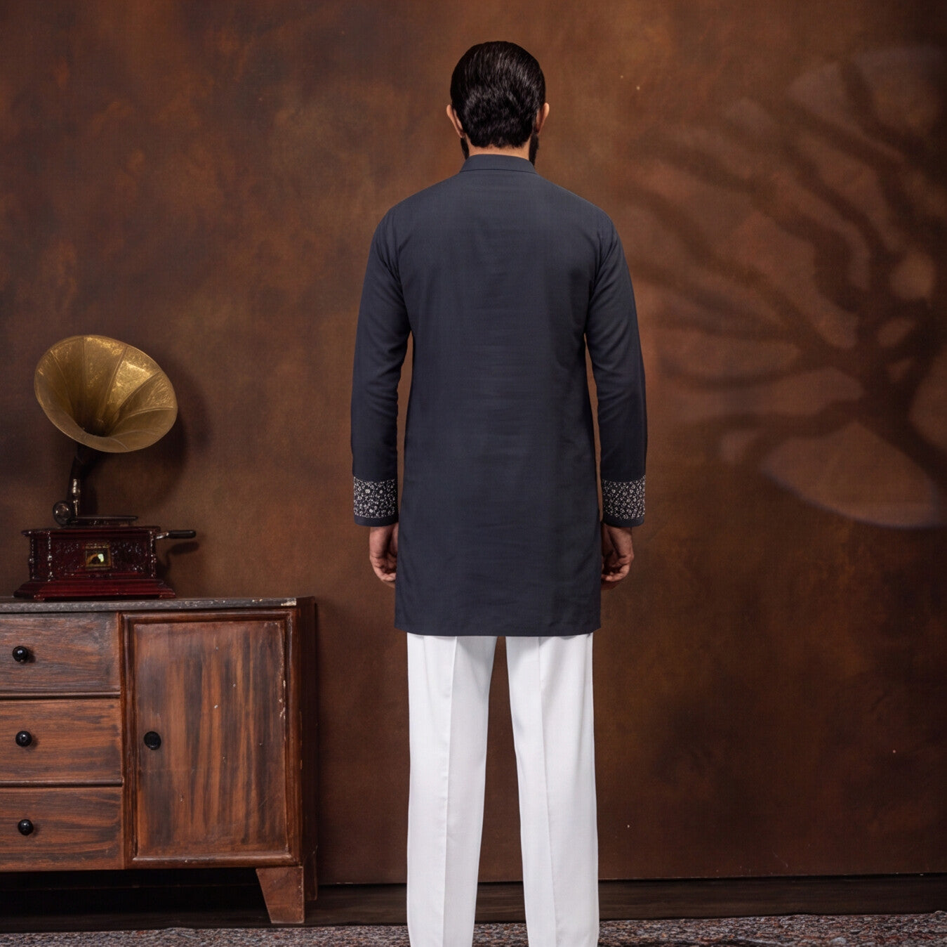 Midnight Royale Embroidered Kurta Set