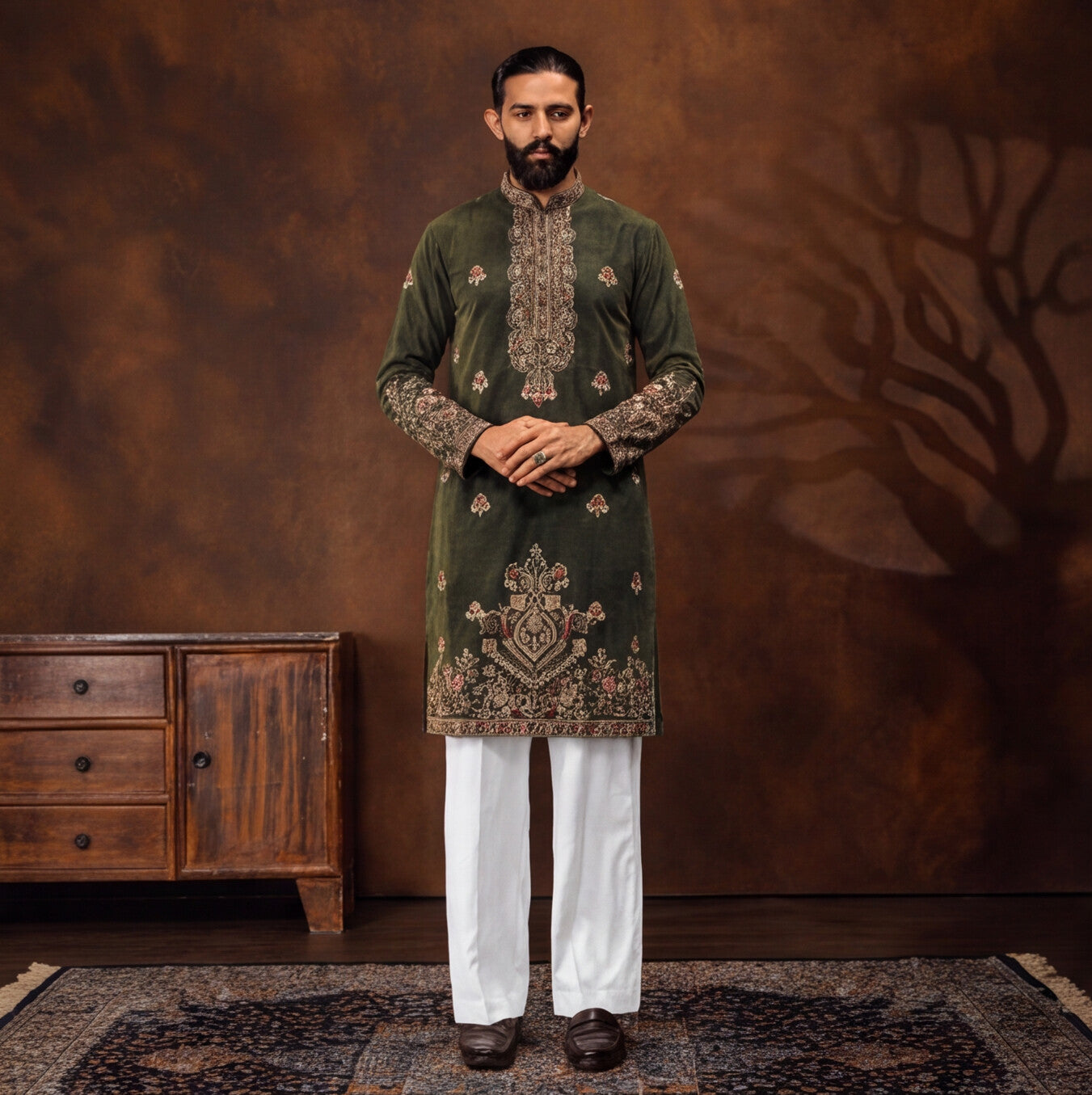 Men's Premium Embroidered Kurta Set