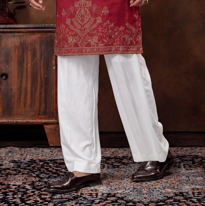 Men's Premium Embroidered RED Kurta Set