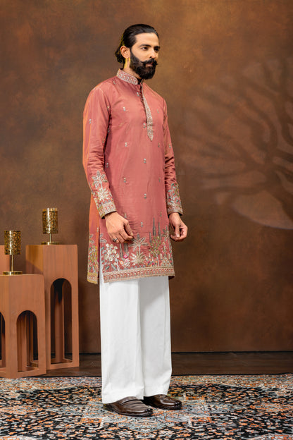Rosewood Embroidered Men’s Kurta Set