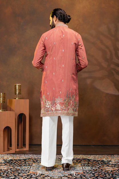 Rosewood Embroidered Men’s Kurta Set