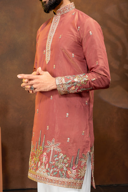 Rosewood Embroidered Men’s Kurta Set