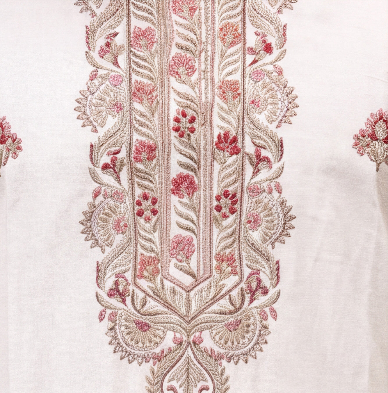 Men's Ivory White Premium Embroidered Kurta Set
