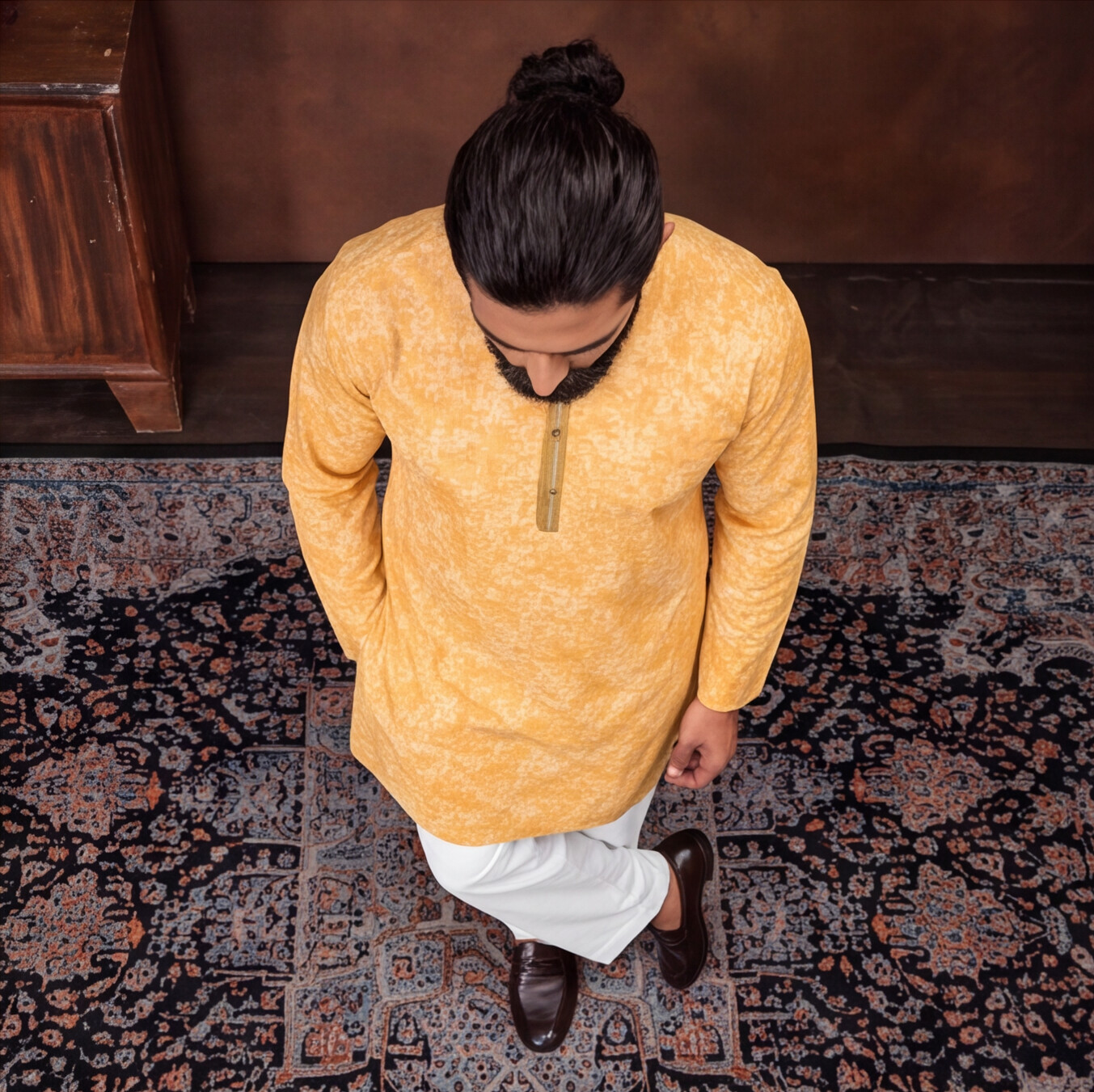 Haldi Glow Mustard Yellow Men’s Kurta Set