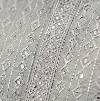 Silver Mist Textured Men’s Kurta Set