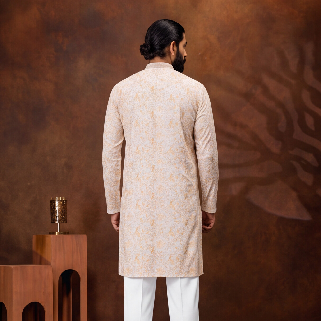 Ivory Gold Paisley Men’s Kurta Set