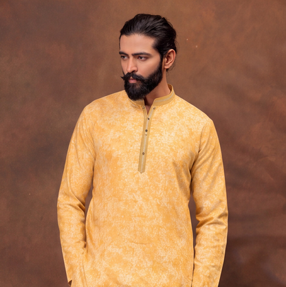 Haldi Glow Mustard Yellow Men’s Kurta Set