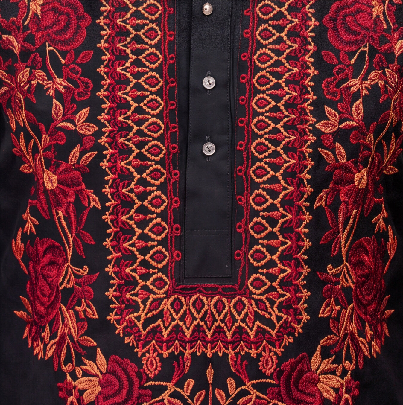 Noir Crimson Royal Embroidered Men’s Kurta Set