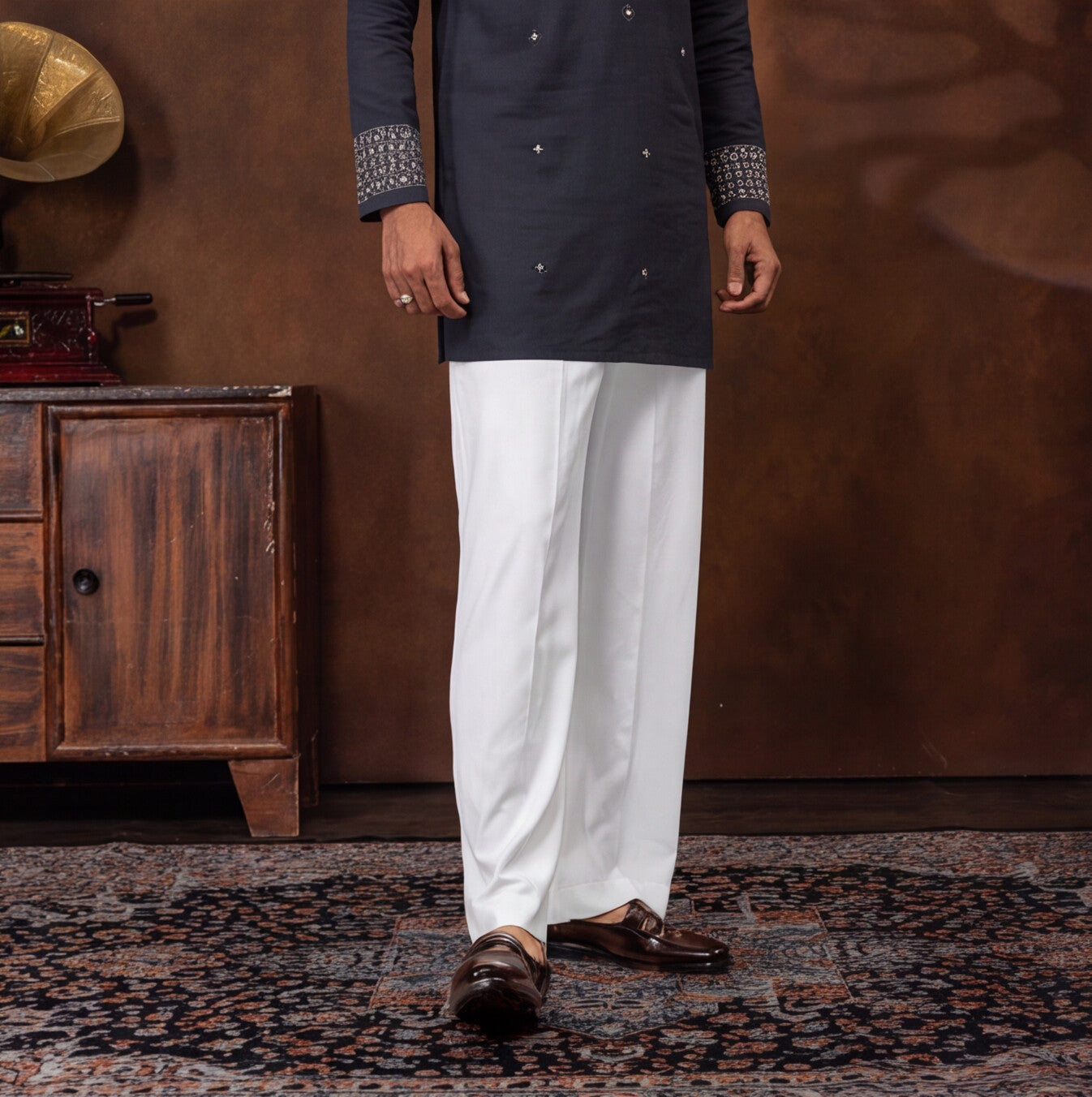 Midnight Royale Embroidered Kurta Set