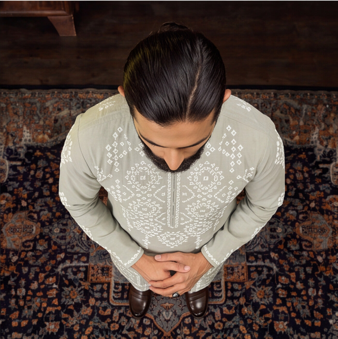 Sage Mist Embroidered Kurta Set