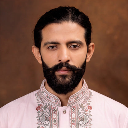 Gulnaar Blush Pink Heritage Kurta Set