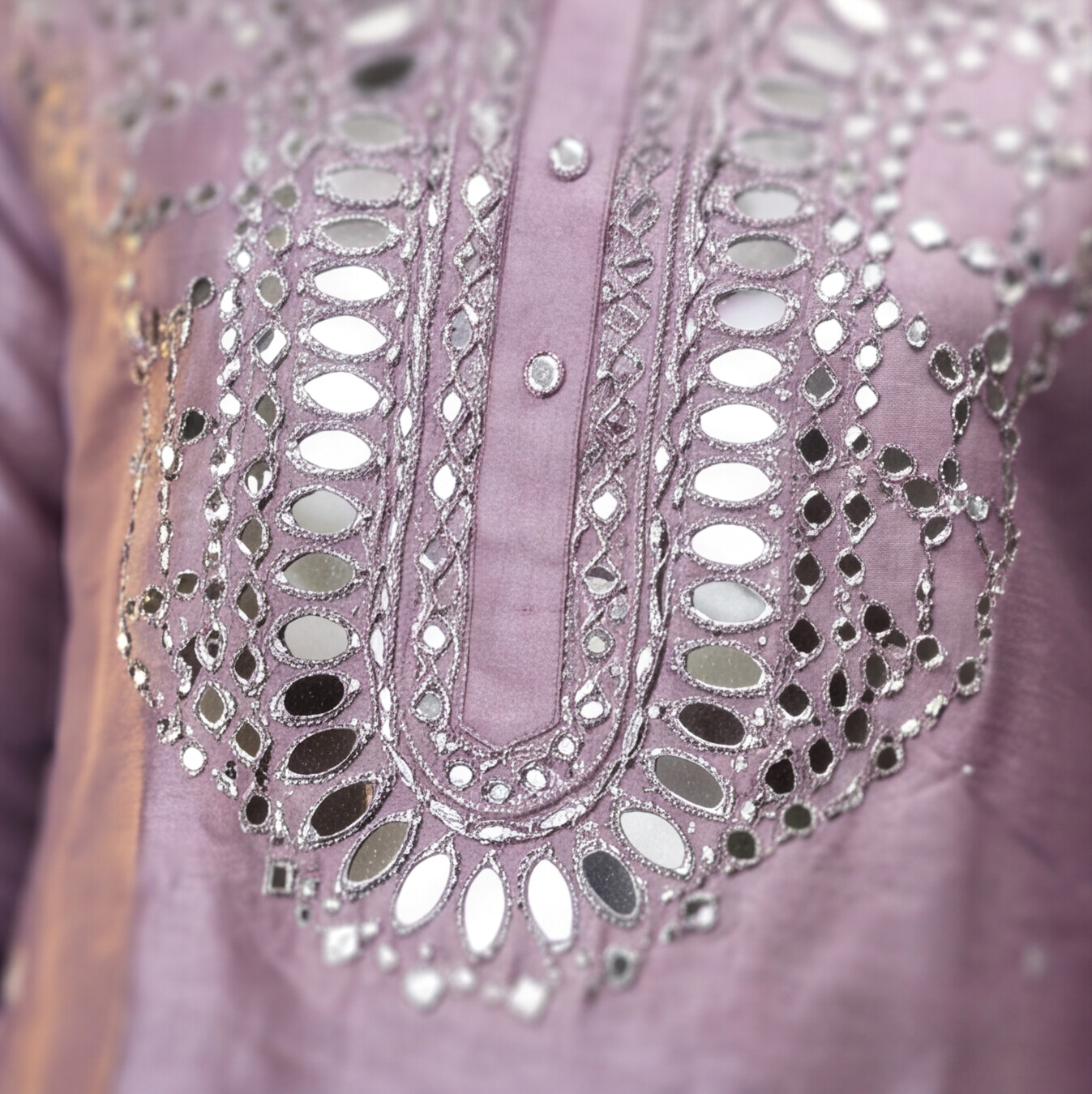 Lavender Royale Mirror Embroidered Men’s Kurta Set