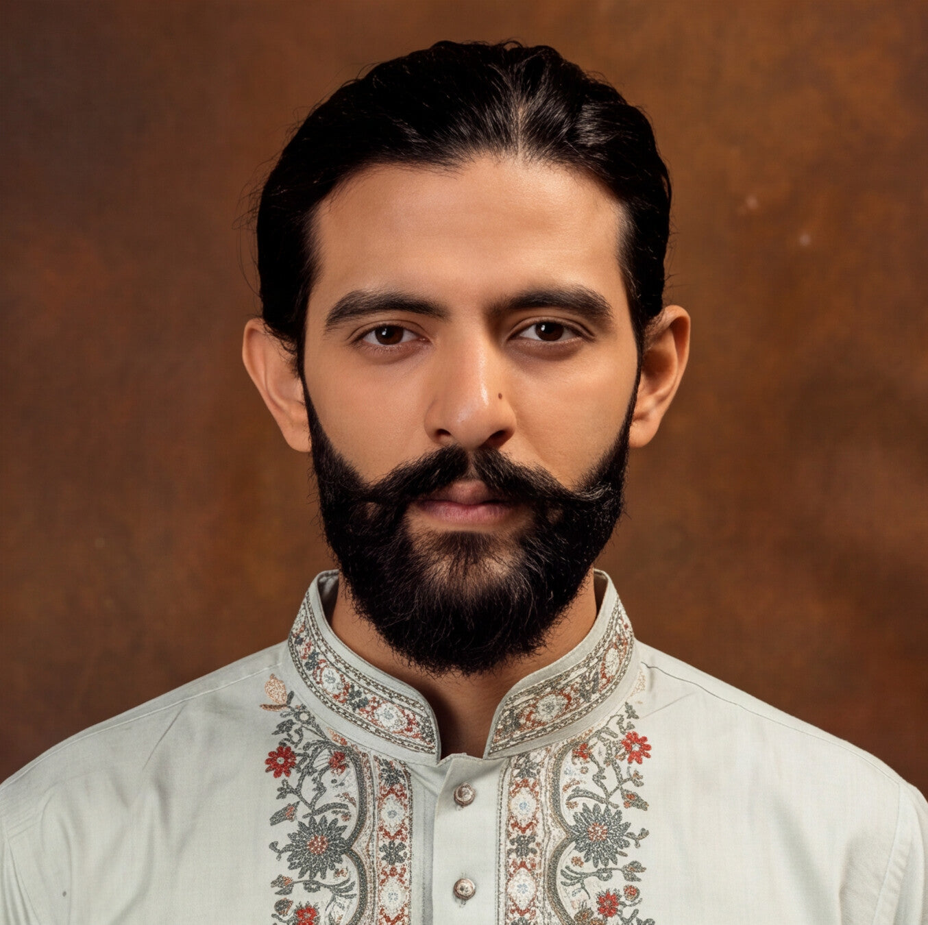 Aarav Ivory Heritage Embroidered Kurta Set