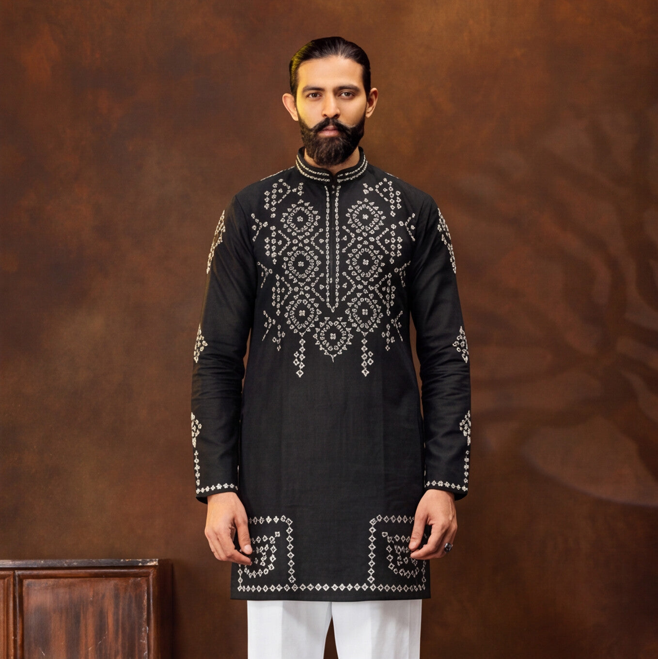 Noir Heritage Embroidered Kurta Set
