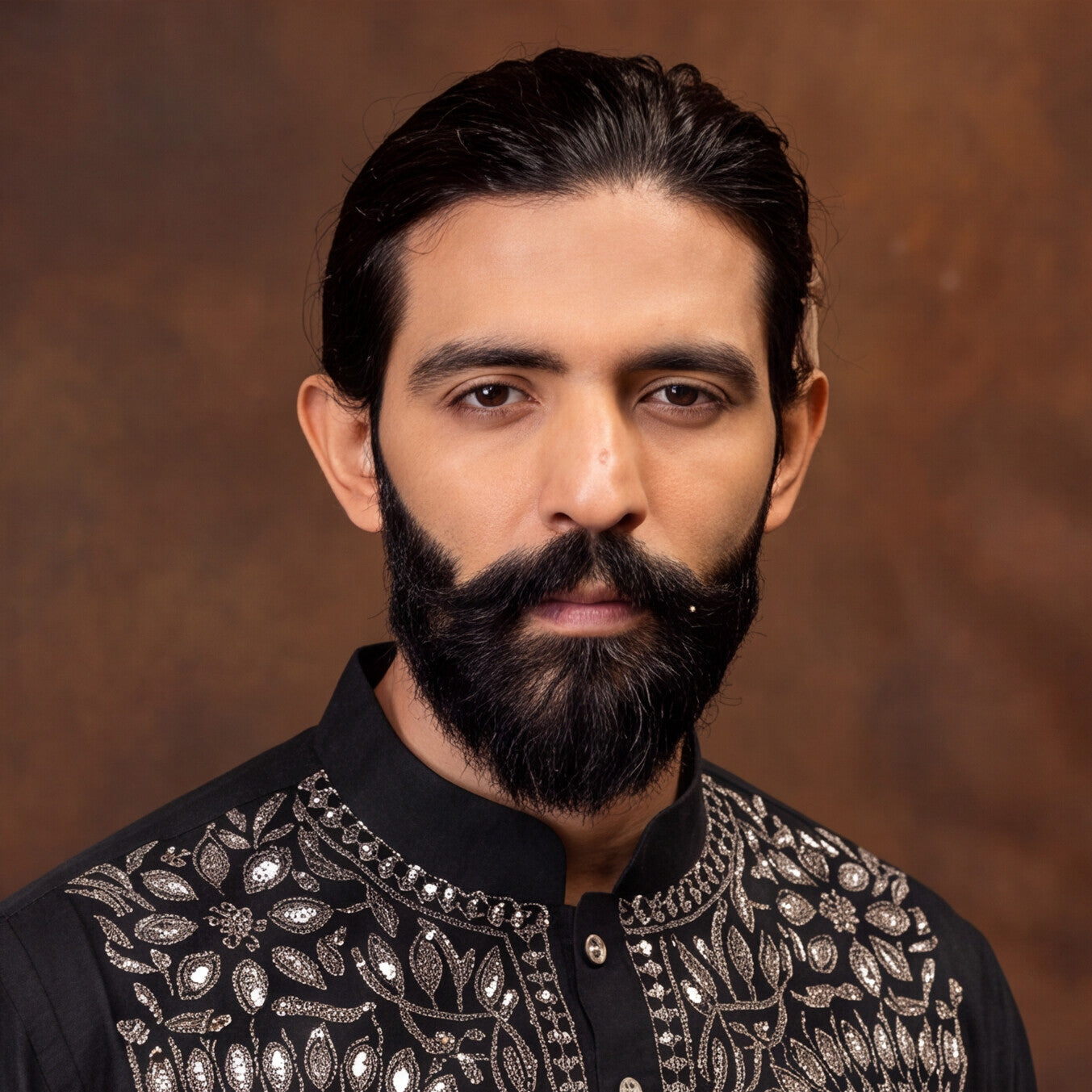Black Imperial Embroidered Kurta Set
