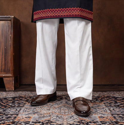 Noir Crimson Royal Embroidered Men’s Kurta Set