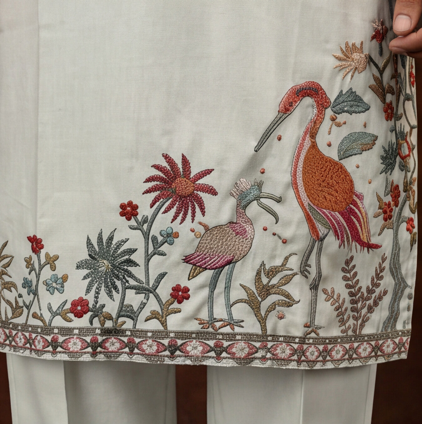 Aarav Ivory Heritage Embroidered Kurta Set