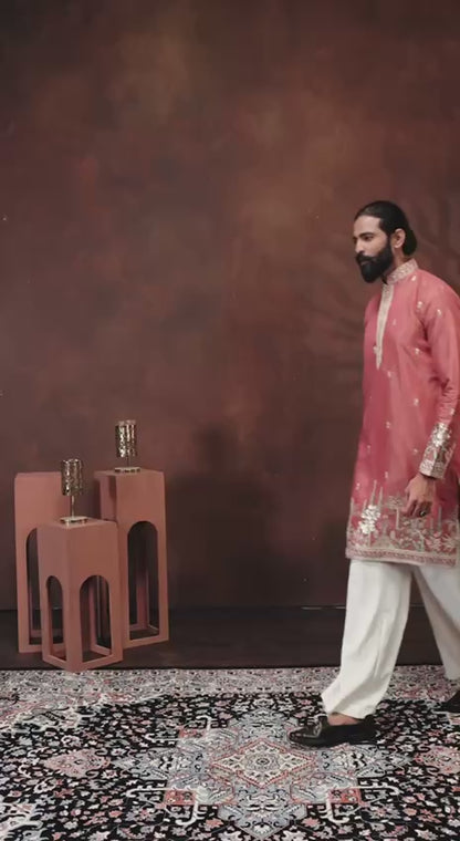 Rosewood Embroidered Men’s Kurta Set